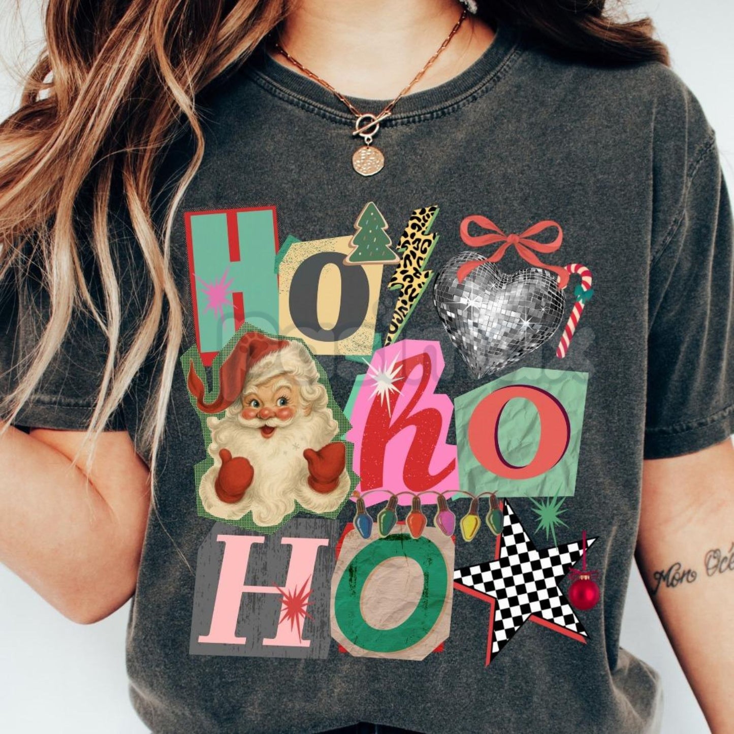 Comfort Colors® Christian Faith Y2K T-Shirt – Retro Positivity Collage, Trendy Coquette Aesthetic, Ransom Letter Typography Tee