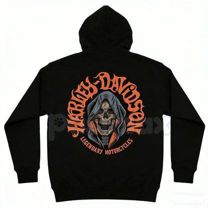 Legacy Road HD Motorcycles Hoodie – Vintage Biker Graphic Pullover, American Classic Motorcycle Streetwear, Unisex