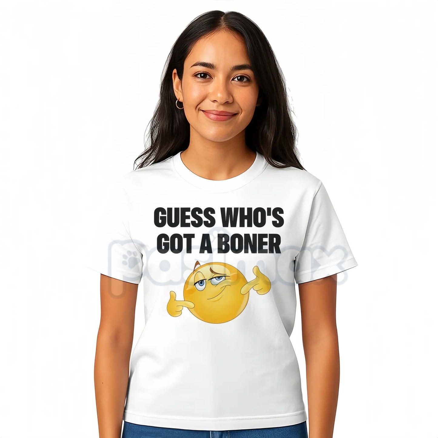 "Guess Who's Got A Boner" T-Shirt - Explicit Crude Humor Tee, Provocative Streetwear Graphic Tee, Unisex Adult Shock Slogan Apparel