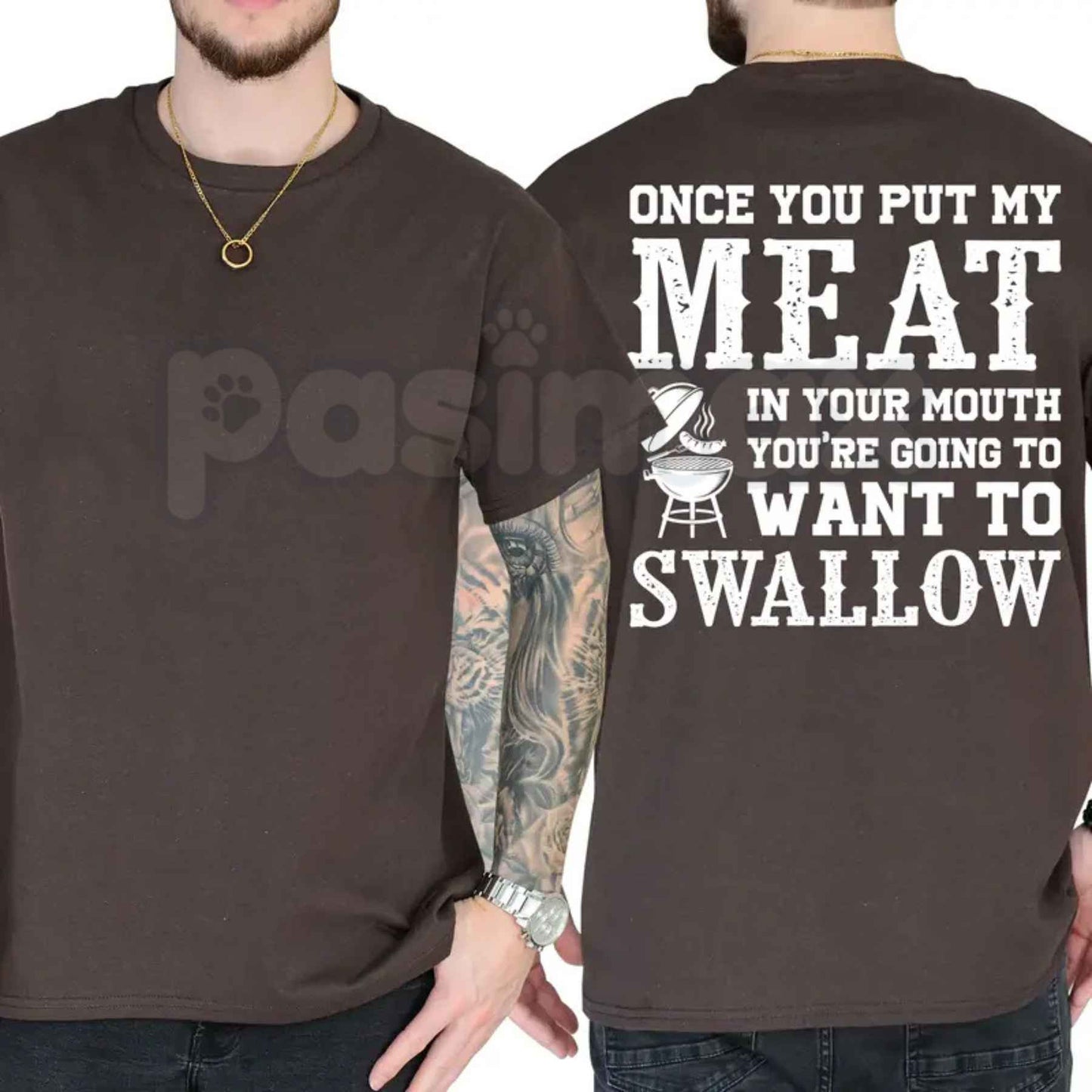 Funny BBQ Meat Lover T Shirt – Grill Master Graphic Tee, Sarcastic Pitmaster Smoker Unisex Classic Vintage Cotton Shirt