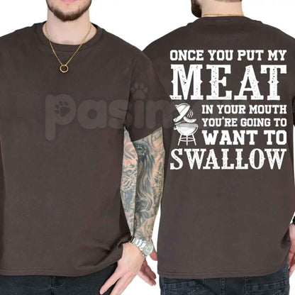 Funny BBQ Meat Lover T Shirt – Grill Master Graphic Tee, Sarcastic Pitmaster Smoker Unisex Classic Vintage Cotton Shirt