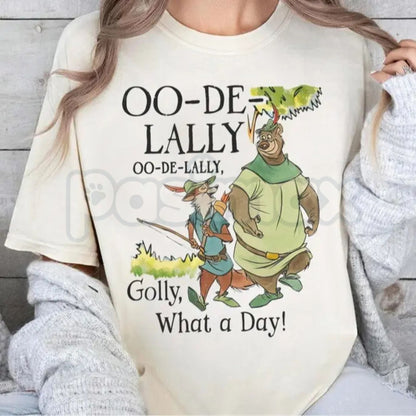 Retro "Robin Hood & Skippy" T-Shirt – Oo-De-Lally Death to Tyrants Family Trip Graphic Tee