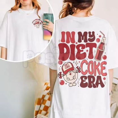 2-Sided "In My Diet Coke Era" Comfort Colors® T-Shirt – Trendy Soda Lover Graphic Tee, Retro Aesthetic Diet Coke Era Shirt, Aesthetic Coquette Bow Top