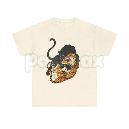 "Jungle Fury" Vintage Expedition T-Shirt - Dark Tropics Aesthetic Streetwear Tee, Premium 100% Cotton Retro Jaguar Graphic Top, Unisex Oversized Jungle Core Shirt, Distressed Wildlife Streetwear, Soft Lived-In Heavyweight Midnight Jungle Apparel