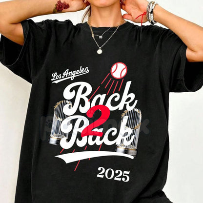 LA Back to Back Champions T-Shirt - Dynasty Fan Game Day Tee, Unisex LA Victory Graphic Top, Sports Prediction Apparel