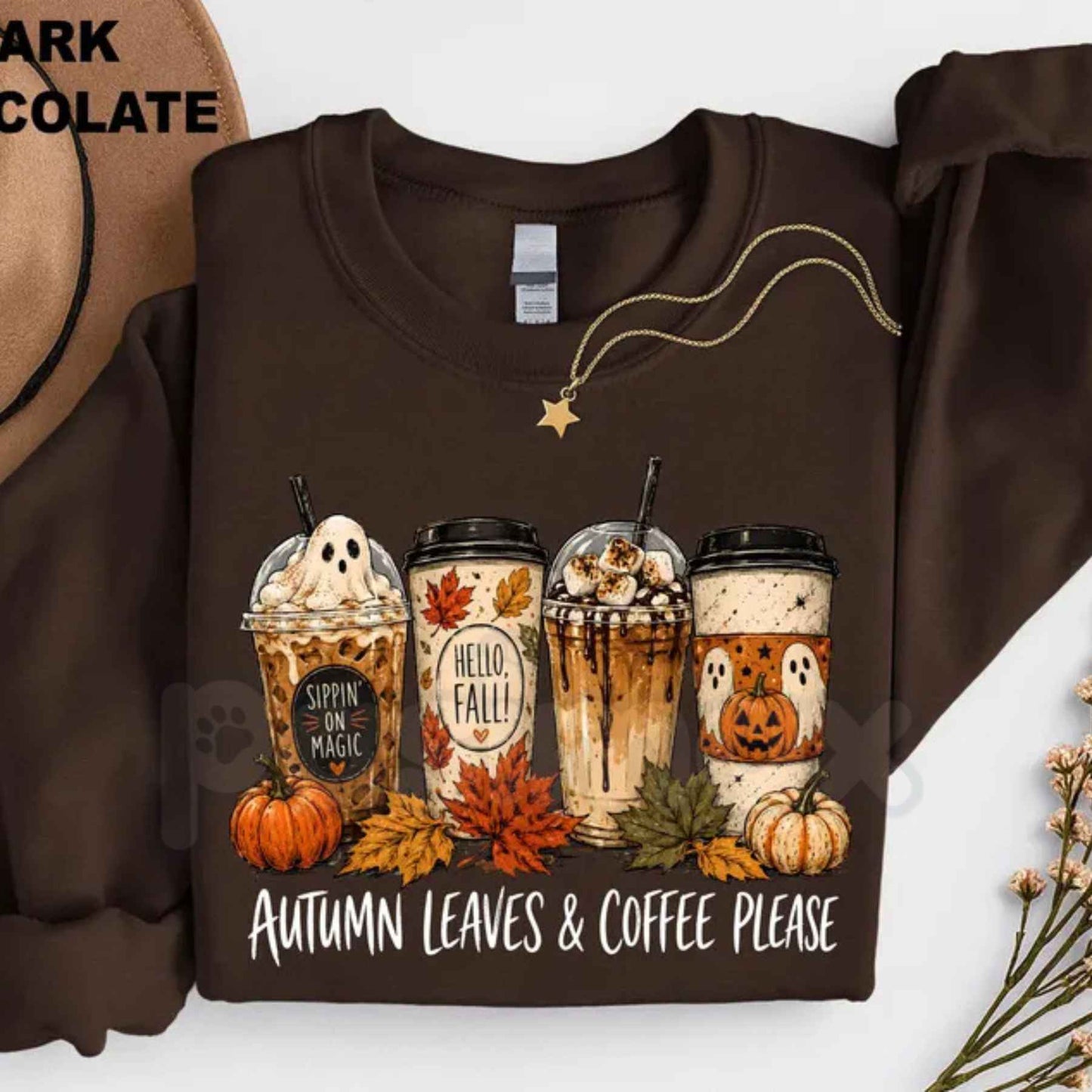 Halloween Coffee Shirt | Ghost Coffee Cup Sweatshirt