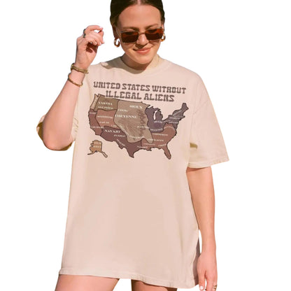 US Without Illegal Aliens Shirt – Bold Patriotic Graphic Tee, Unisex Casual Cotton T-Shirt