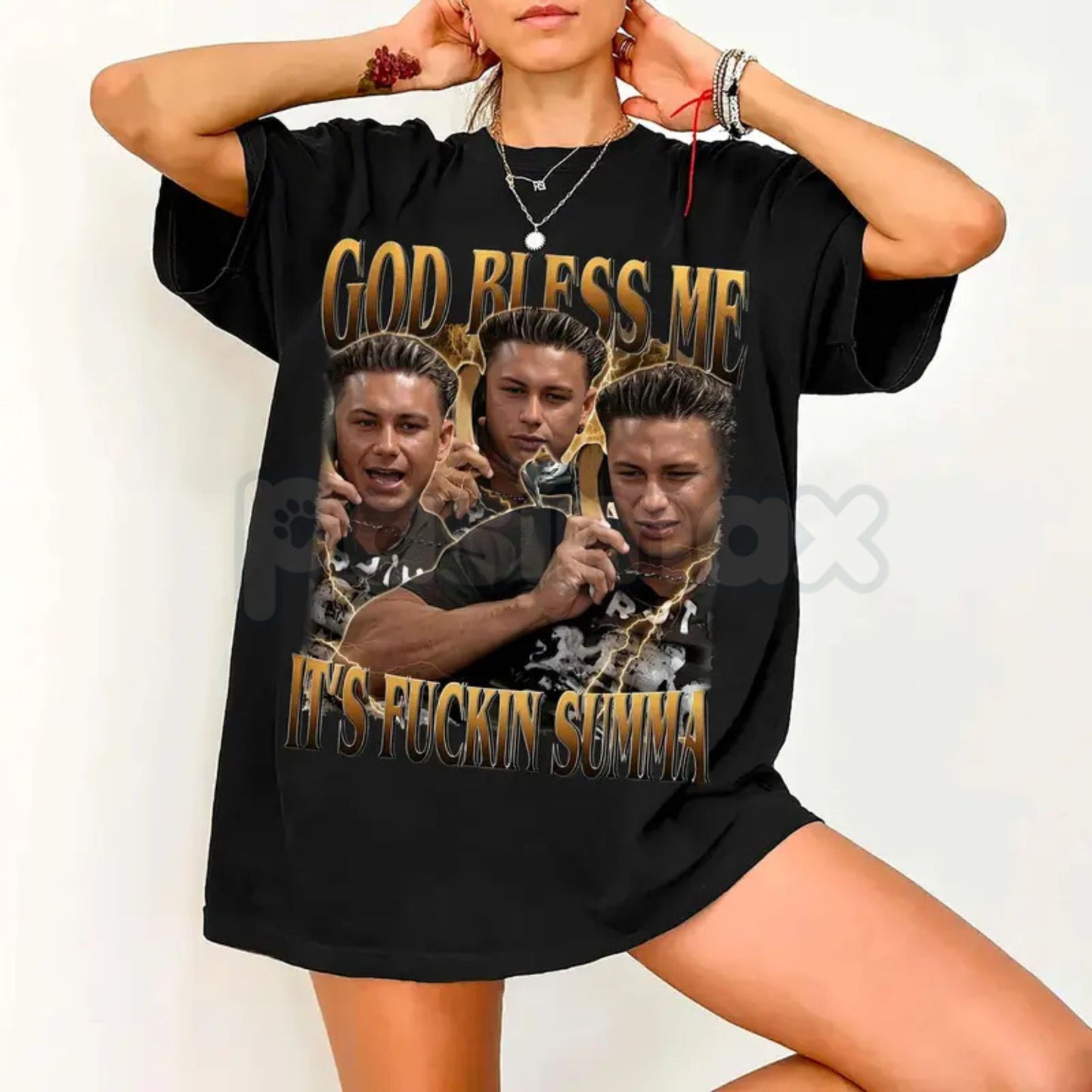 Comfort Colors® "God Bless Me Its F_ckin Summah" T-Shirt – Funny Summer Bootleg Graphic Tee, Sarcastic Beach Vibe Shirt, Aesthetic Retro Summer Gift