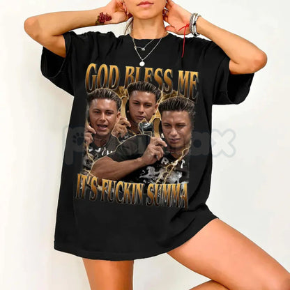 Comfort Colors® "God Bless Me Its F_ckin Summah" T-Shirt – Funny Summer Bootleg Graphic Tee, Sarcastic Beach Vibe Shirt, Aesthetic Retro Summer Gift