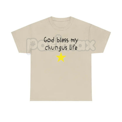 "God Bless My Chungus Life" Funny T-Shirt - Ironic Big Chungus Meme Tee, Sarcastic Religious Parody Shirt, Wholesome Internet Culture Apparel