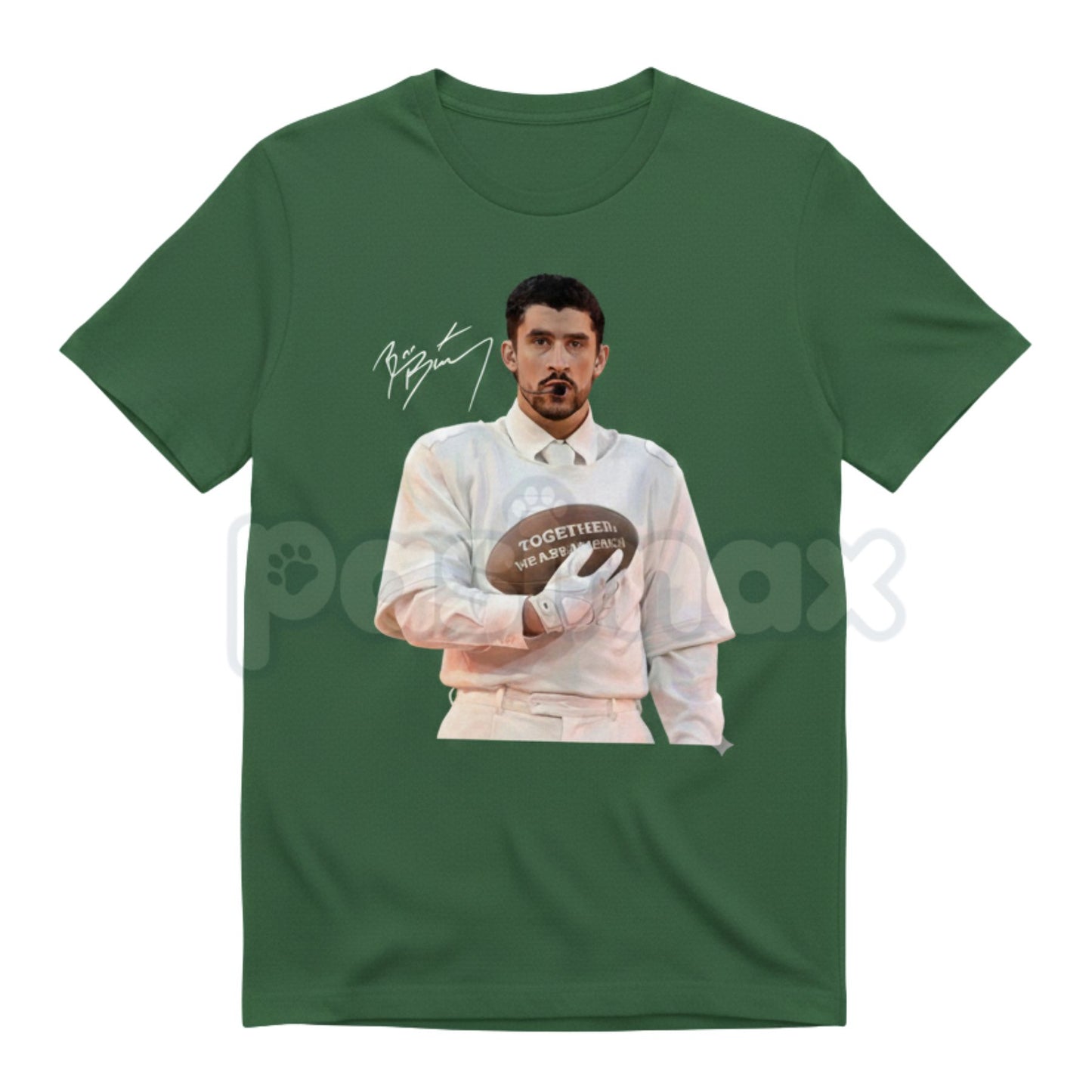 "Benito Gridiron" Football T-Shirt - Bad Bunny Inspired Sports Graphic Tee, Reggaeton Style Varsity Football Shirt, Premium Heavyweight Unisex Streetwear, Vintage Style Latin Music Artist Top, Custom Stadium Apparel for Fans