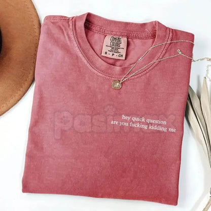 Comfort Colors® 'Are You Kidding Me' T-Shirt – Sarcastic Reaction Quote Tee, Funny Heavyweight Comfort Shirt, Meme Apparel Gift