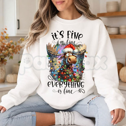 I'm Fine Everything Is Fine Sweatshirt | Funny Sarcastic Graphic Crewneck