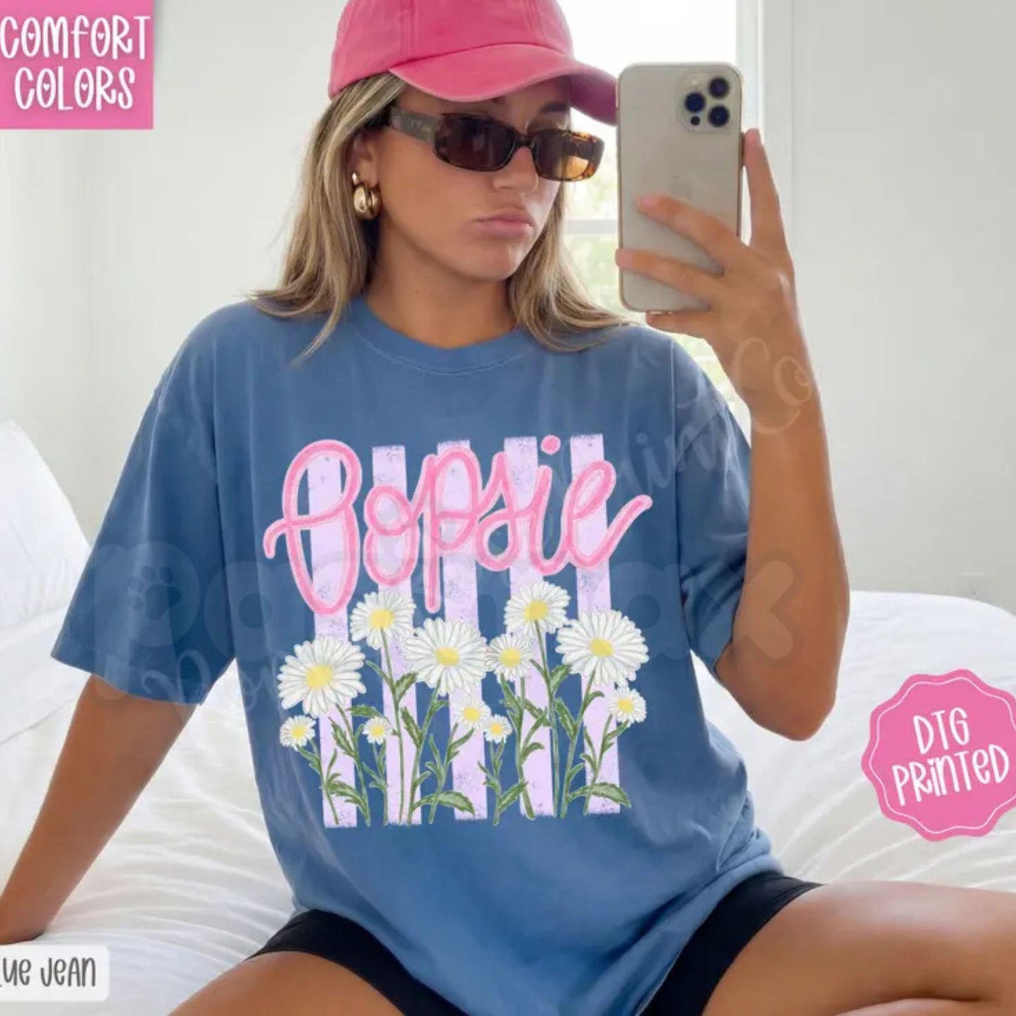 Comfort Colors® Oopsie Daisy T-Shirt – Trendy Women's Summer Graphic Tee, Aesthetic Floral Crop Style Top, Funny Retro Daisy Shirt