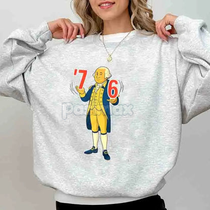 George Washington Tennis Score Sweatshirt – Funny 6-7 7-6 Historical Meme Top