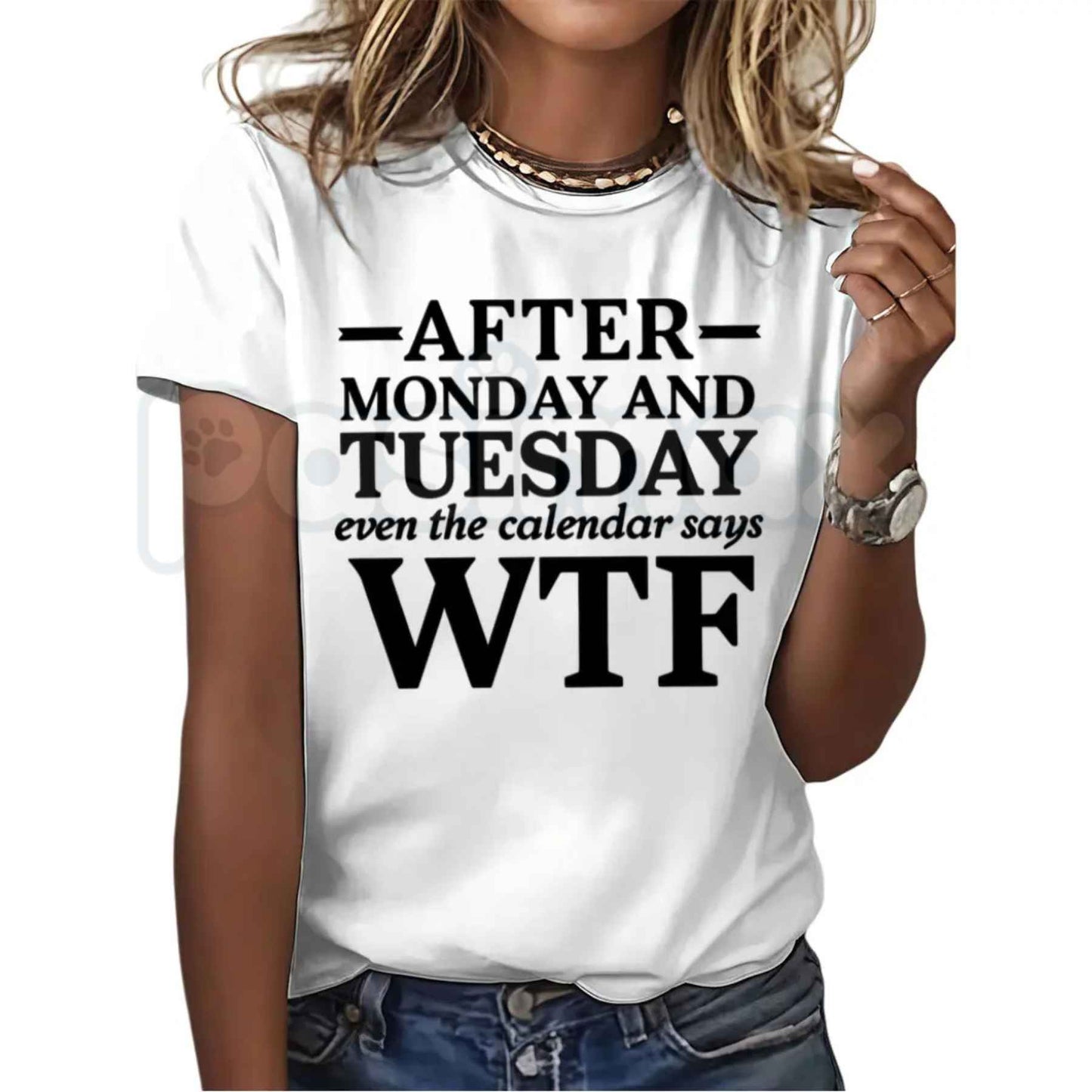 Even The Calendar Says WTF T-Shirt – Humorous Work Quote Graphic Crewneck Top, Funny Office Humor Unisex Cotton Tee
