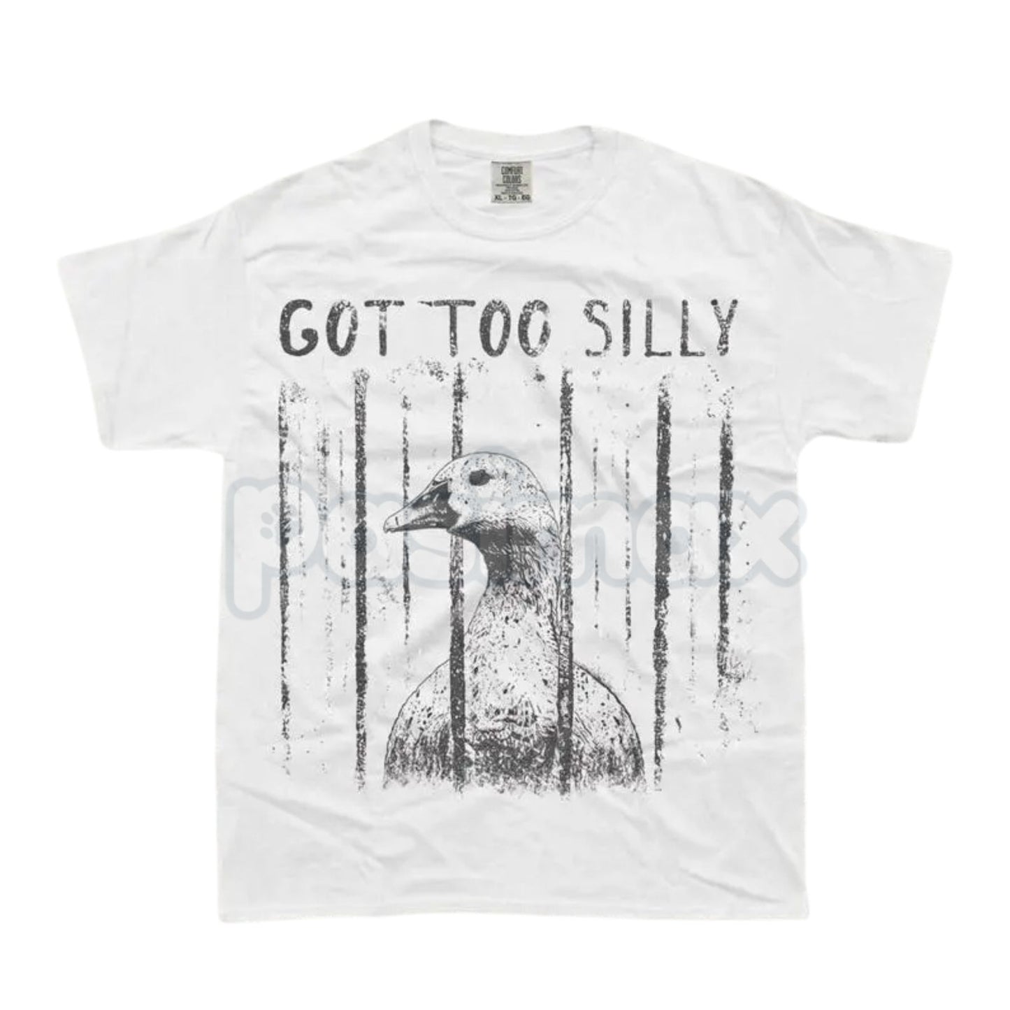 Comfort Colors® "Got Too Silly" T-Shirt – Vintage Sarcastic Meme Graphic Tee, Funny Chaotic Unhinged Statement Top, Trendy Irony Aesthetic Gift
