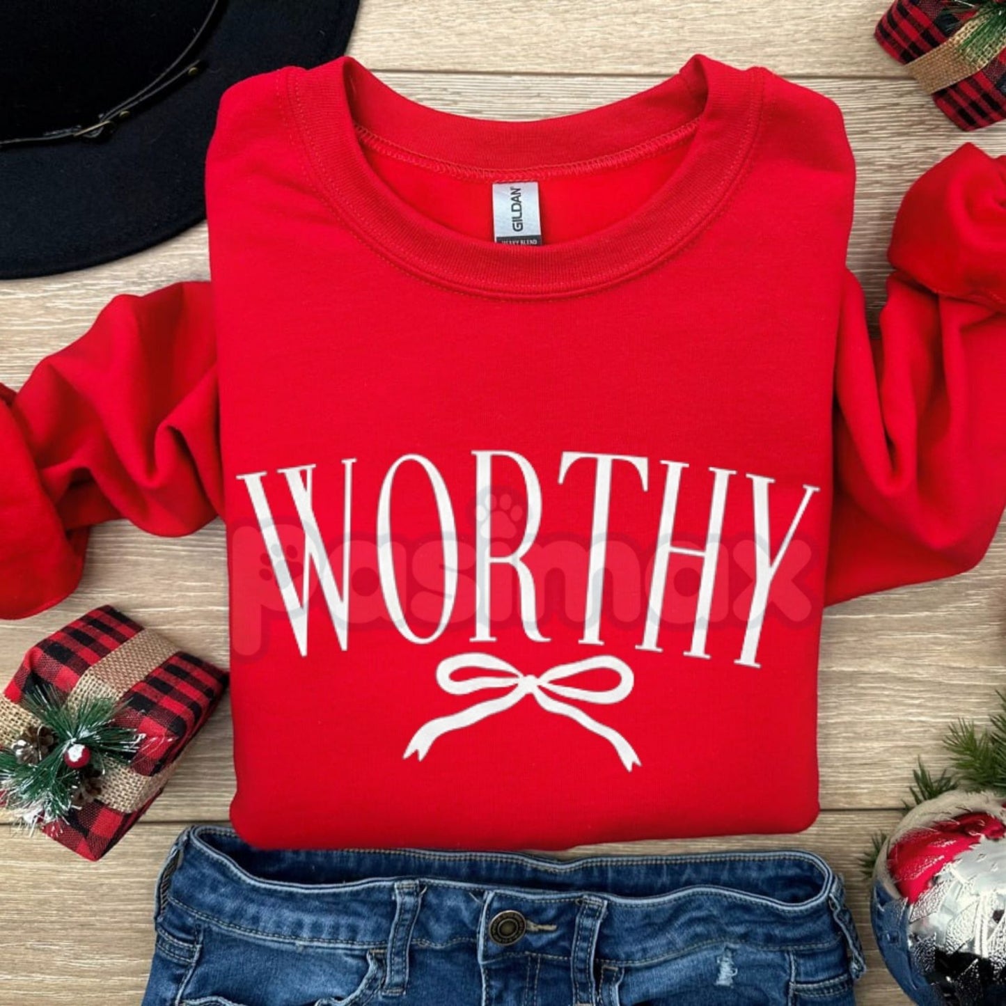 Worthy Sweatshirt | Minimalist Mental Health Affirmation Crewneck | Self Love Aesthetic Jumper | Positive Quote Gift for Her | Soft Girl Style Empowered Pullover