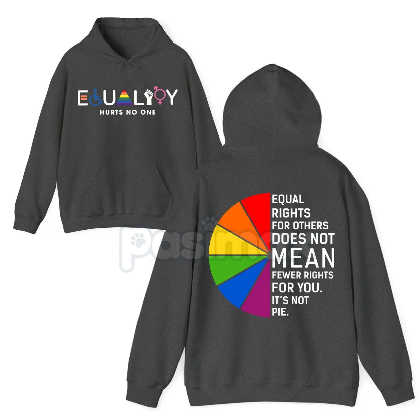 Equality 2-Sided Hoodie – "Equal Rights For Others Doesn't Mean Fewer Rights For You" Statement Pullover, Social Justice & Human Rights Unisex