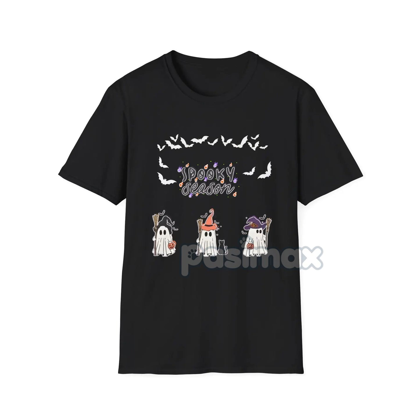 Spooky Boo Ghost T-Shirt - Cute Halloween Ghost Tee, Simple Spooky Apparel