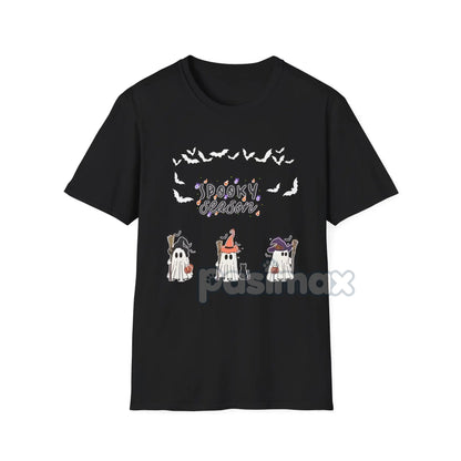 Spooky Boo Ghost T-Shirt - Cute Halloween Ghost Tee, Simple Spooky Apparel
