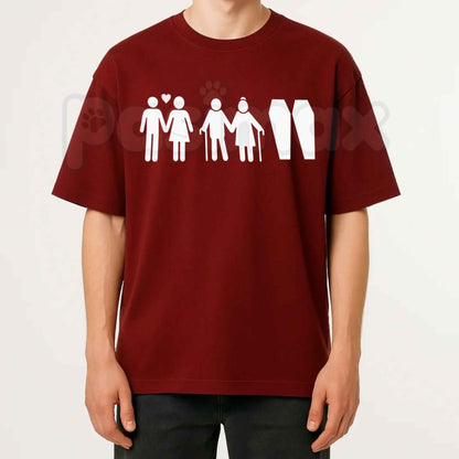 Till Death Do Us Part Life Journey Couple T-Shirt – Romantic Skeleton Graphic Tee, Matching Anniversary Unisex Cotton Shirt