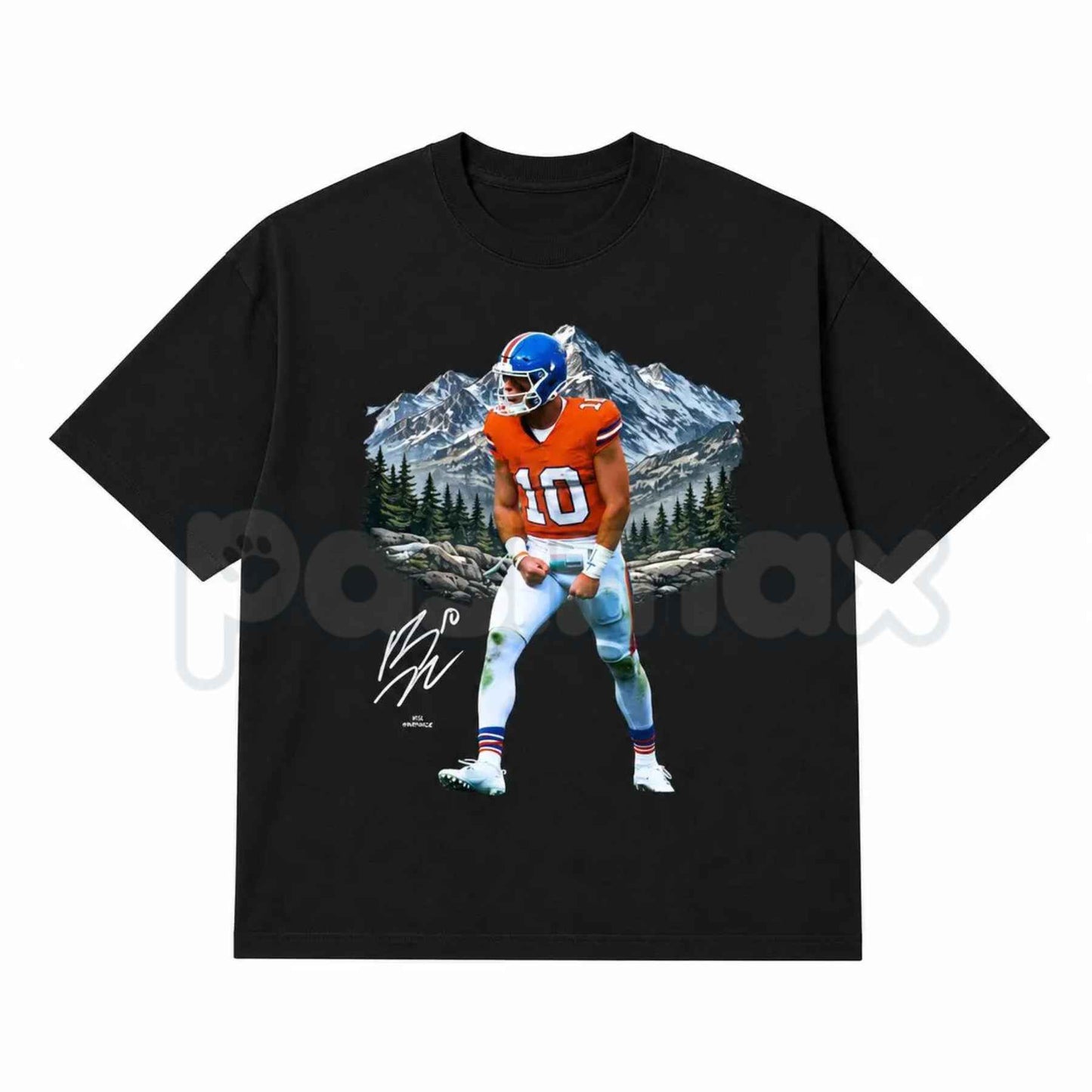 Bo Nix Graphic T-Shirt – Vintage Football Star Unisex Cotton Game Day Tee