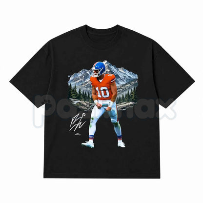Bo Nix Graphic T-Shirt – Vintage Football Star Unisex Cotton Game Day Tee