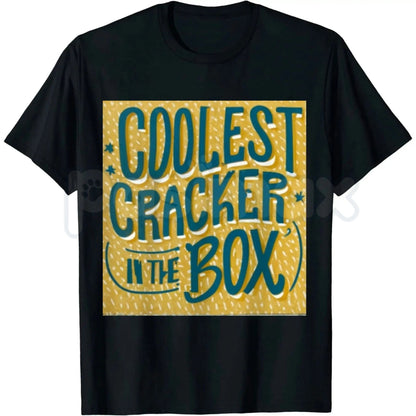 "Coolest Cracker In The Box" T-Shirt – Funny Self-Deprecating Graphic Tee, Remastered Heavy Cotton Witty Statement Top, Soft Lived-In Heavyweight Sarcastic Shirt, Made in USA