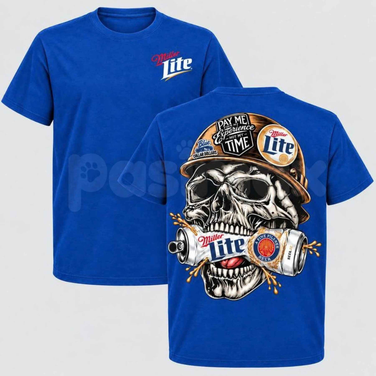 Miller Lite Skull T-Shirt – Vintage Beer Skeleton Graphic Unisex Tee