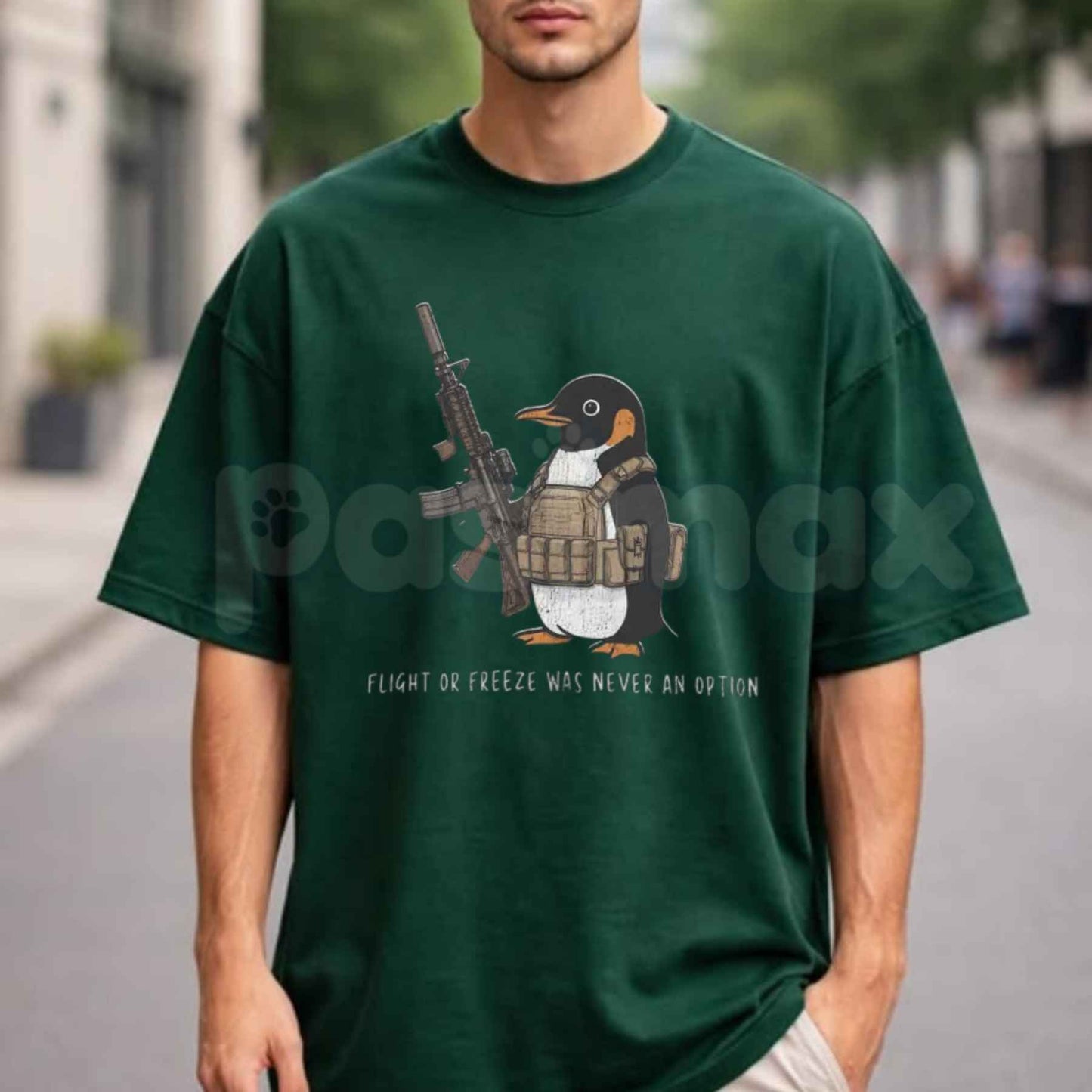 Flight Was Never An Option Tactical Penguin Tee