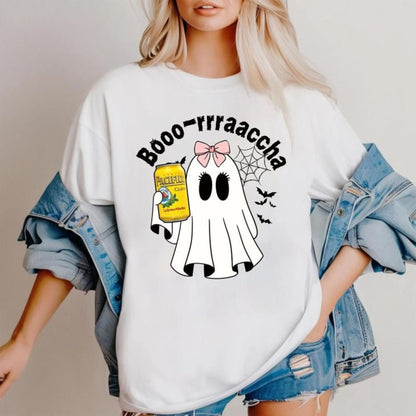 Boo-zy Ghost Halloween T-Shirt - Funny Spooky Season Party Tee, Cute Graphic Apparel