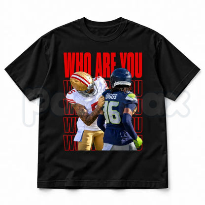Who Are You Graphic Shirt – Football Rivalry Print Tee & Funny Game Day T-Shirt