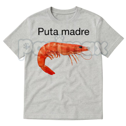 Unhinged Shrimp Meme Graphic Tee - Absurdist Internet Humor Shirt, Viral Shrimp Joke Apparel, Niche Surreal Comedy Gift