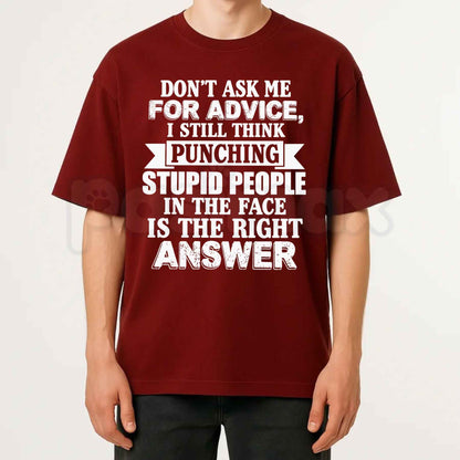 Dont Ask Me For Advice T Shirt – Funny Sarcastic Boundary Graphic Tee, Witty Unprofessional Consultant Unisex Classic Vintage Cotton Shirt