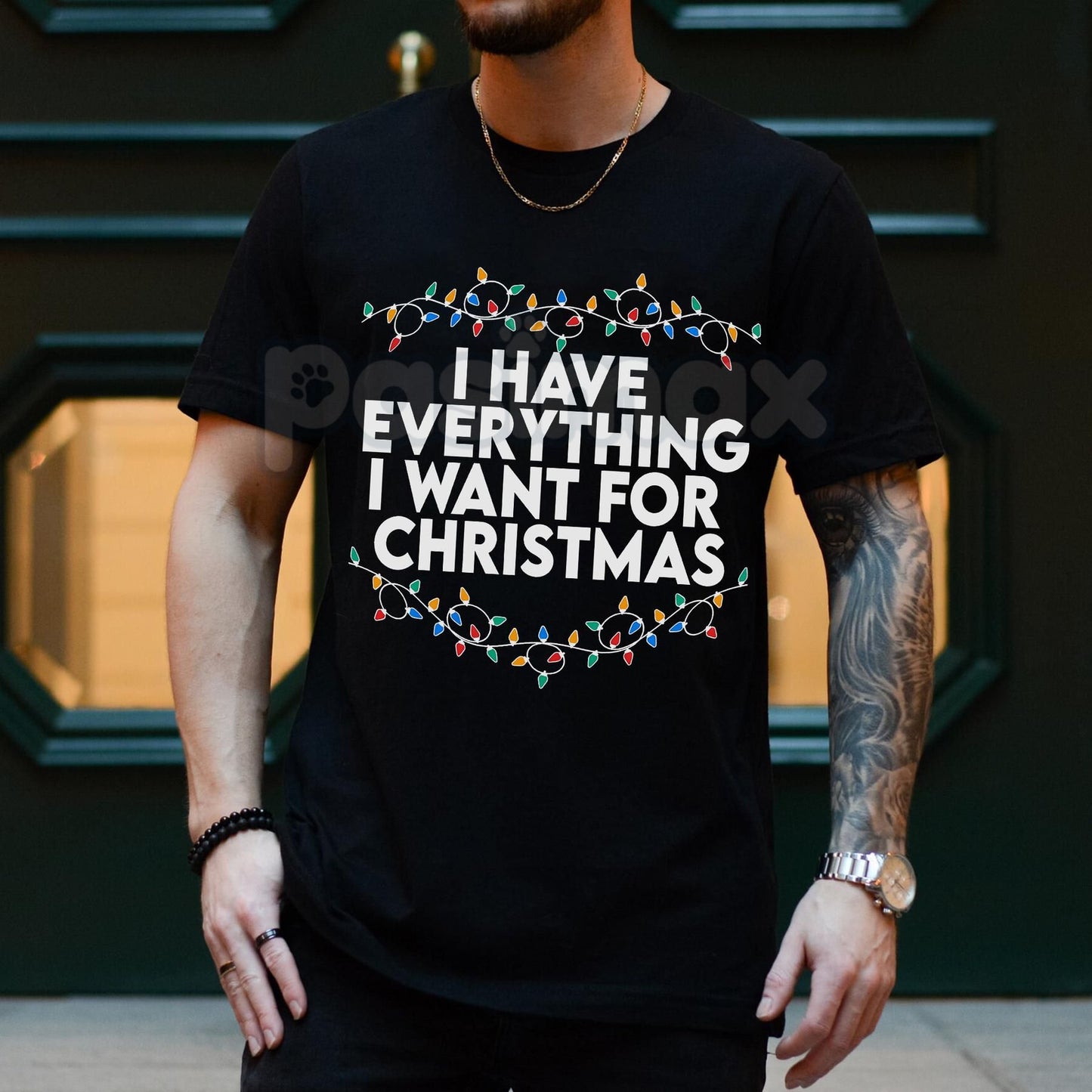 Christmas Matching Couple Shirts - "I Have Everything I Want / It's Me I'm Everything" Xmas Party Couple Tee, Funny Holiday Pair