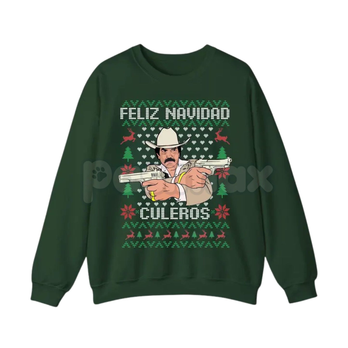 Vicente Fernández Ugly Christmas Sweatshirt | El Rey Mariachi Holiday Jumper | Funny Mexican Legend Xmas Gift | Ranchera Music Fan