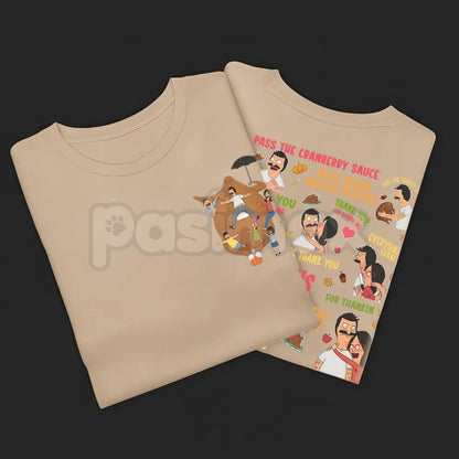 Thanksgiving Song T-Shirt - Happy Thanksgiving Fashion Cotton Tee, Full Colors Full Sizes, Unisex Holiday Apparel