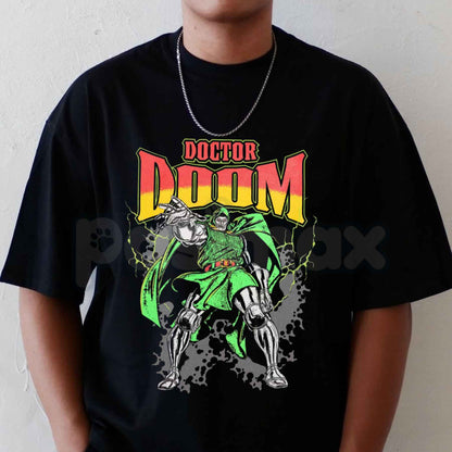 Doctor Doom Graphic T-Shirt – Vintage Marvel Comics Villain Unisex Tee