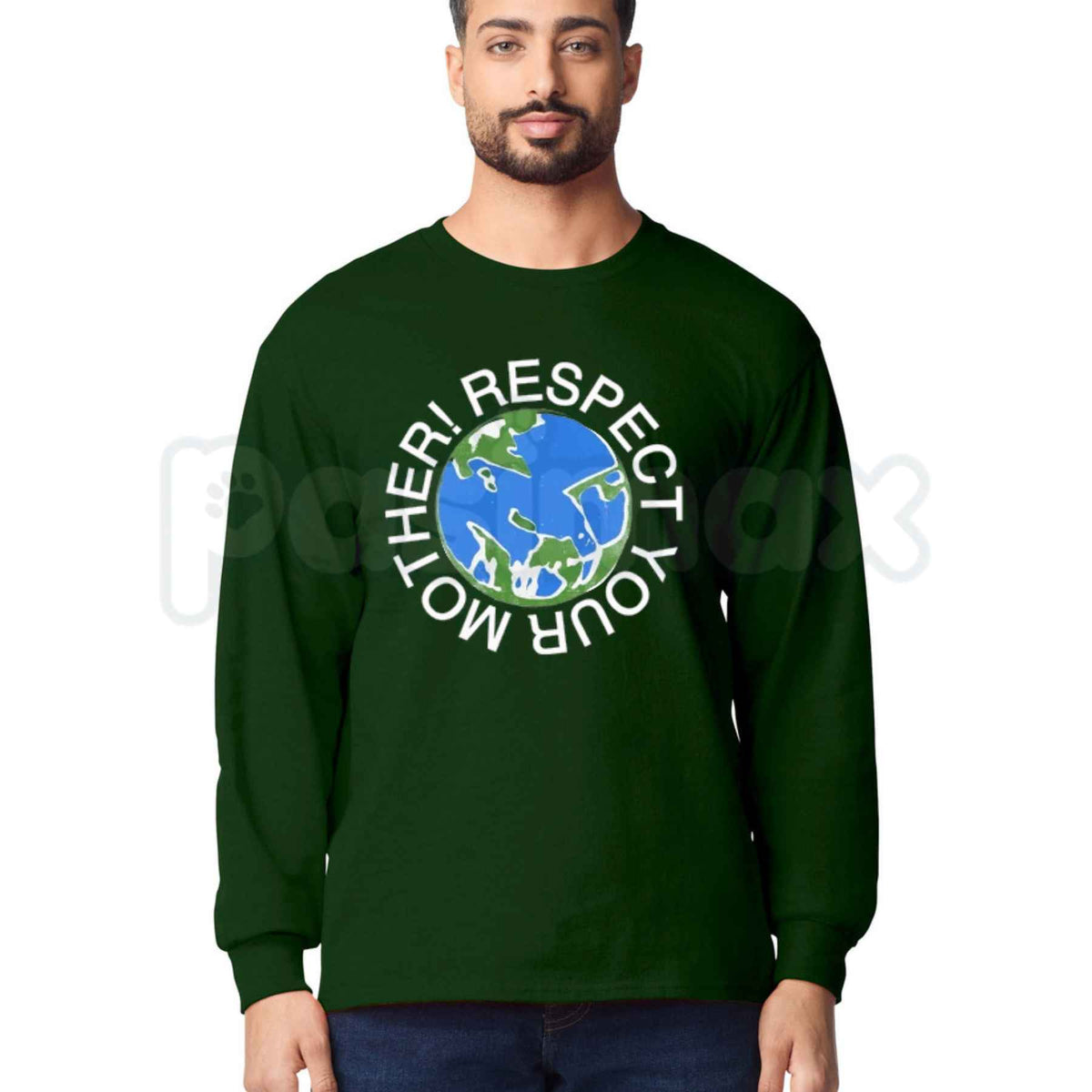 Respect Your Mother Long Sleeve | Vintage Earth Day Eco Graphic Shirt