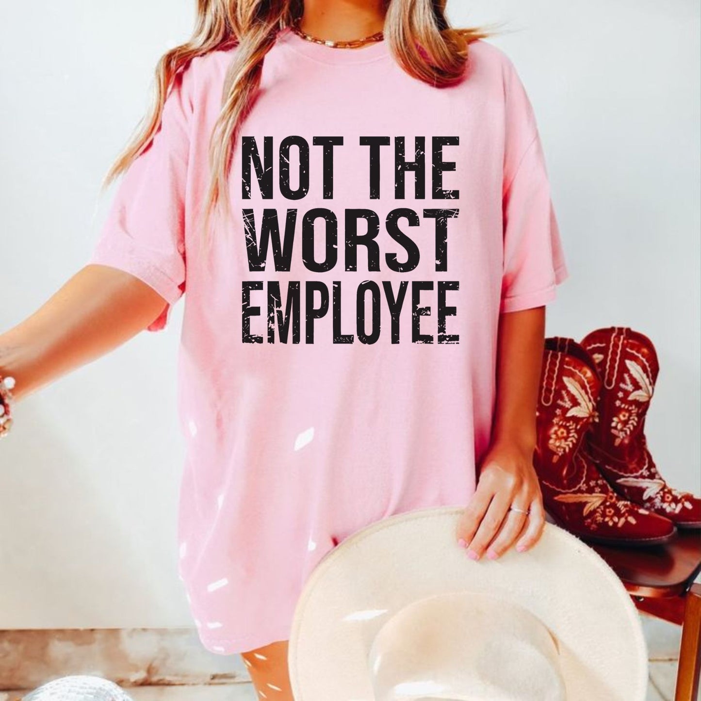 "Not The Worst Employee" T-Shirt - Funny Work Humor Tee, Unisex Casual Top