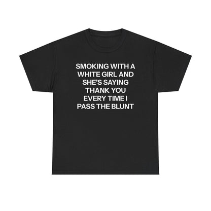 "She's Saying Thank You" T-Shirt - Funny Internet Meme Tee, Viral Humor Graphic Shirt