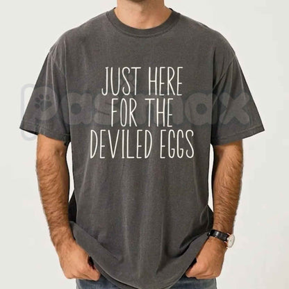 Comfort Colors® Funny Deviled Eggs Christmas & Thanksgiving T-Shirt – Inappropriate Couples Holiday Party Graphic Unisex Top & Gift