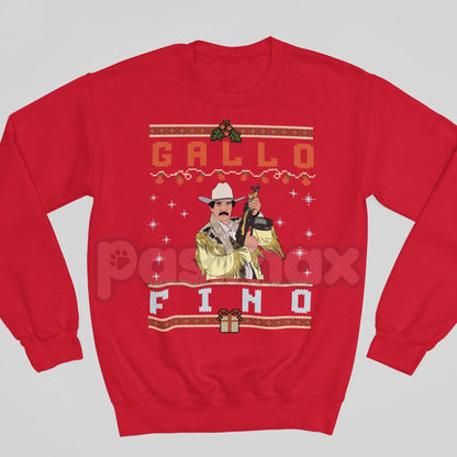 "Gallo Fino" Sweatshirt | Classy Fine Rooster Spanish Idiom Crewneck | Dapper Latino Statement Apparel