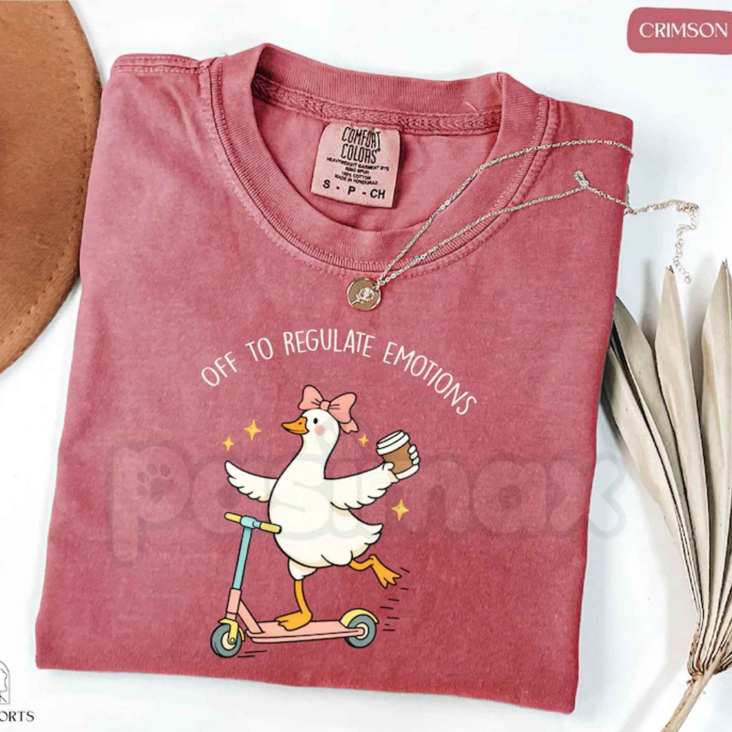 Comfort Colors® "Off To Regulate Emotions" T-Shirt – Silly Goose Mental Health Graphic Tee, Teacher-Friendly Aesthetic Unisex Top