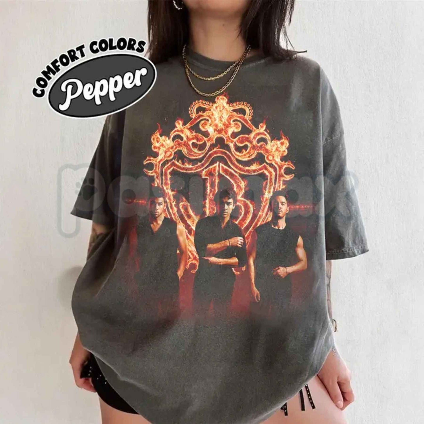 Comfort Colors® Joe Kevin Nick Brothers Burning Up Tour 2026 T-Shirt – Retro Pop Band Concert Graphic Tee, Nostalgic Music Fan Unisex Top