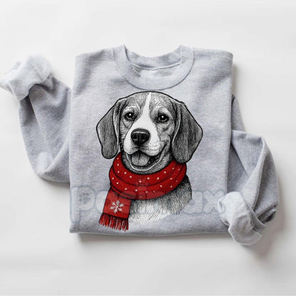 Santa Paws Christmas Dog Sweatshirt – Sport Grey Crewneck for Dog Lovers | Dog Mom Gift