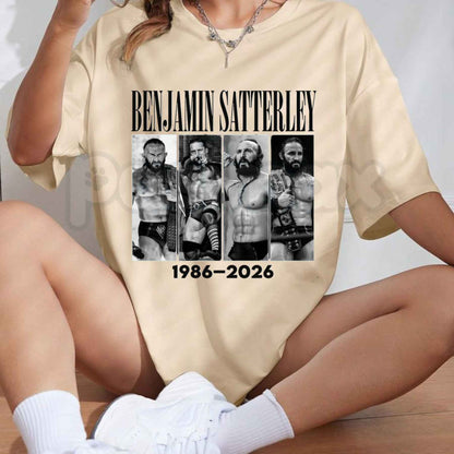 Vintage Tribute Benjamin Satterley 1986-2026 T-Shirt – Pro Wrestling Unisex Graphic Tee