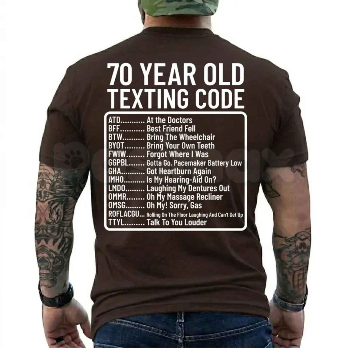 Funny 70th Birthday Shirt ATD At The Doctors – Over the Hill Aging Humor Tee, Sarcastic Seventieth Birthday Unisex Cotton Graphic T-Shirt