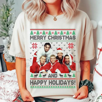 NSYNC Holiday Tour Tee Vintage Style - Collector's Edition Christmas Shirt, Y2K Boy Band Seasonal Merch, Pop Music Nostalgia Apparel